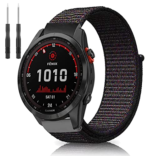 Lonkenn 26mm Armband Kompatibel mit Garmin Fenix 7X/Fenix 7X Solar/Fenix 6X/Fenix 6X Pro/Garmin Fenix 5X/Fenix 5X Plus, Nylon Ersatzarmbänder für Garmin Fenix 3 /Fenix 3 HR/Fenix 3 Sapphire-Schwarz Lonkenn 26mm Armband Kompatibel mit Garmin Fenix 7X/Fenix 7X Solar/Fenix 6X/Fenix 6X Pro/Garmin Fenix 5X/Fenix 5X Plus, Nylon Ersatzarmbänder für Garmin Fenix 3 /Fenix 3 HR/Fenix 3 Sapphire-Schwarz von Lonkenn