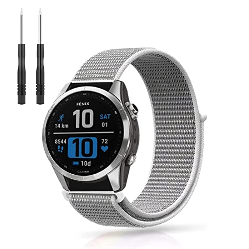 Lonkenn 26mm Armband Kompatibel mit Garmin Fenix 7X/Fenix 7X Solar/Fenix 6X/Fenix 6X Pro/Garmin Fenix 5X/Fenix 5X Plus, Nylon Ersatzarmbänder für Garmin Fenix 3 /Fenix 3 HR/Fenix 3 Sapphire-Weiß Lonkenn 26mm Armband Kompatibel mit Garmin Fenix 7X/Fenix 7X Solar/Fenix 6X/Fenix 6X Pro/Garmin Fenix 5X/Fenix 5X Plus, Nylon Ersatzarmbänder für Garmin Fenix 3 /Fenix 3 HR/Fenix 3 Sapphire-Weiß von Lonkenn