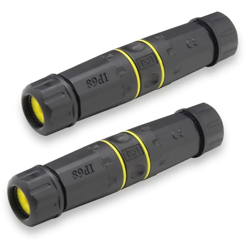 Lonlonty 2X LSA Netzwerkkabel Verbinder CAT7, RJ45 Ethernet Kupplung, IP68 wasserdicht, Ethernet-Kupplung, Verlegekabel-Adapter, LAN-Kupplung, LSA-Montage (werkzeugfrei) 600 MHz von Lonlonty