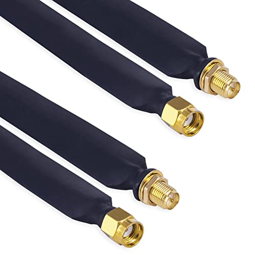 Lonlonty LoRa RP-SMA Flat Koaxialkabel Adapter RP-SMA Stecker auf RP-SMA Buchse Koaxialkabel 1,15 ft/35 cm Jumper Cable Extremely Thin for Windows, Doors, Caravans von Lonlonty