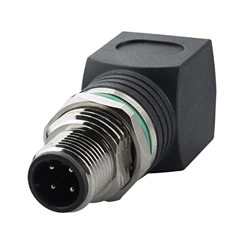 Lonlonty M12 auf RJ45 Adapter 4 Pin D Code IP68 Wasserdicht Geschirmter Industrial Ethernet Adapter Cat6 Cat5 M12 4 Pin Stecker auf RJ45 Buchse Bulkhead Connector ASITPA-4512MD-S von Lonlonty