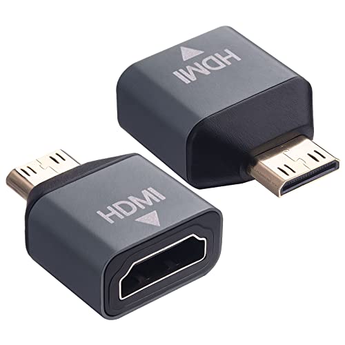 Lonlonty Mini HDMI Kupplung, 4K Mini HDMI Stecker zu HDMI Buchse Kupplungsadapter 4K@120Hz für Raspberry Pi, Kamera, Camcorder, DSLR, Tablet, Videokarte 2 pcs von Lonlonty