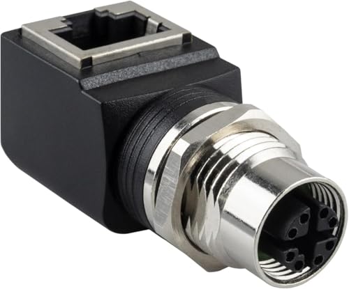 Lonlonty RJ45 auf M12 Adapter X Code 8 Pin, Cat6 Cat5, 10 GbE, M12 Weiblich auf RJ45 Weiblich X Code IP68 Wasserdicht Geschirmter Industrial Ethernet Adapter für Basler Cognex Industriekamera Sensor Lonlonty RJ45 auf M12 Adapter X Code 8 Pin, Cat6 Cat5, 10 GbE, M12 Weiblich auf RJ45 Weiblich X Code IP68 Wasserdicht Geschirmter Industrial Ethernet Adapter für Basler Cognex Industriekamera Sensor von Lonlonty