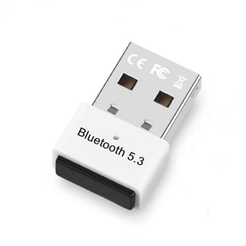 Bluetooth Adapter für PC 5.3 mit Windows 11/10/8.1/7,Plug & Play USB Bluetooth Adapter Dongle für Desktop Laptop PC, Laptop, Maus, Tastatur, Kopfhörer, Controller(Schwarz) (White) von Lonnalee