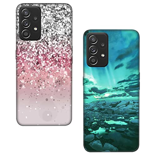 Lonrapa 2 Stück Silikon Hülle für Samsung Galaxy A23 5G Süßes Motiv Handyhülle Ultra dünn Stoßfeste Bumper Kratzfeste Schutzhülle Weiche TPU Case Schwarz Cover für Galaxy A23 5G - Bling & Milchstraße Lonrapa 2 Stück Silikon Hülle für Samsung Galaxy A23 5G Süßes Motiv Handyhülle Ultra dünn Stoßfeste Bumper Kratzfeste Schutzhülle Weiche TPU Case Schwarz Cover für Galaxy A23 5G - Bling & Milchstraße von Lonrapa