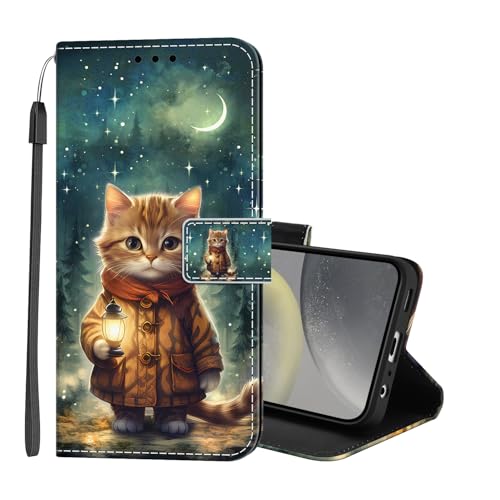 Lonrapa Handyhülle für Xiaomi Redmi Note 14 Pro 4G Hülle Premium PU Lederhülle Muster Flip Case Tasche Magnet Kartenfach Standfunktion Stoßfest Klapphülle Schutzhülle für Redmi Note 14 Pro 4G - Katze Lonrapa Handyhülle für Xiaomi Redmi Note 14 Pro 4G Hülle Premium PU Lederhülle Muster Flip Case Tasche Magnet Kartenfach Standfunktion Stoßfest Klapphülle Schutzhülle für Redmi Note 14 Pro 4G - Katze von Lonrapa