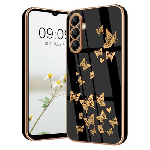 Lonrapa Hülle für Samsung Galaxy A16 5G Handyhülle Gold Schmetterling Muster Herz Motiv Silikon Hülle Farbe Galvanisierte Fallschutz Phone Case Cover Stoßfest Schutzhülle für Galaxy A16 4G - Schwarz Lonrapa Hülle für Samsung Galaxy A16 5G Handyhülle Gold Schmetterling Muster Herz Motiv Silikon Hülle Farbe Galvanisierte Fallschutz Phone Case Cover Stoßfest Schutzhülle für Galaxy A16 4G - Schwarz von Lonrapa
