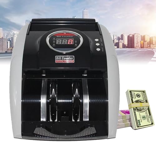 Loobiiny Geldzählmaschine Geldscheinzähler Banknotenzähler UV MG Geldzähler Banknotenzähler mit Echtheitsprüfung Herausfiltern von ungewöhnlichen Banknoten Loobiiny Geldzählmaschine Geldscheinzähler Banknotenzähler UV MG Geldzähler Banknotenzähler mit Echtheitsprüfung Herausfiltern von ungewöhnlichen Banknoten von Loobiiny