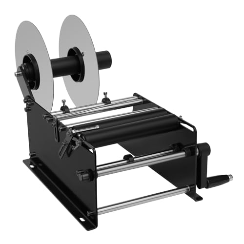 Loobiiny Manueller Etikettiermaschine,EtikettiergeräT Mit PapiervorratsbehäLter,Labeling Machine FüR Rund Flasche Dose von Loobiiny