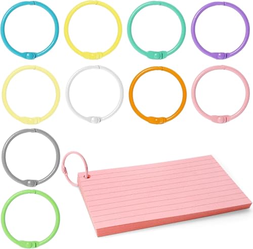 Metall-Binderinge, Bunte Karteikartenringe, 3 cm, Buchringe, Offene Kartenringe, Schlüsselanhänger für Schule, Zuhause, Büro - 40 Stück Metall-Binderinge, Bunte Karteikartenringe, 3 cm, Buchringe, Offene Kartenringe, Schlüsselanhänger für Schule, Zuhause, Büro - 40 Stück von Lookka