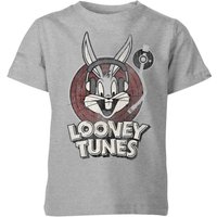 Looney Tunes Bugs Bunny Circle Logo Kinder T-Shirt - Grau - 11-12 Jahre von Looney Tunes