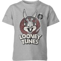 Looney Tunes Bugs Bunny Circle Logo Kinder T-Shirt - Grau - 3-4 Jahre von Looney Tunes