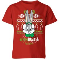 Looney Tunes Bugs Bunny Knit Kinder Christmas T-Shirt - Rot - 11-12 Jahre von Looney Tunes