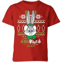 Looney Tunes Bugs Bunny Knit Kinder Christmas T-Shirt - Rot - 7-8 Jahre von Looney Tunes