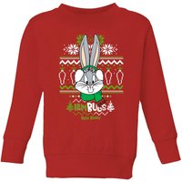 Looney Tunes Bugs Bunny Knit Kinder Weihnachtspullover – Rot - 7-8 Jahre von Looney Tunes