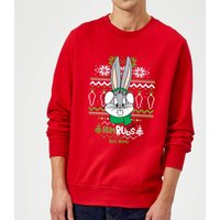 Looney Tunes Bugs Bunny Weihnachtspullover – Rot - L von Looney Tunes