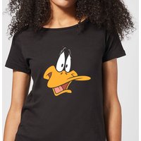 Looney Tunes Daffy Duck Gesicht Damen T-Shirt - Schwarz - 5XL von Looney Tunes