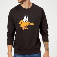 Looney Tunes Daffy Duck Gesicht Pullover - Schwarz - L von Looney Tunes