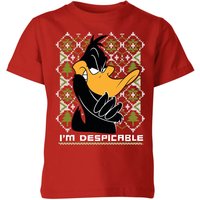 Looney Tunes Daffy Duck Knit Kinder Christmas T-Shirt - Rot - 3-4 Jahre von Looney Tunes