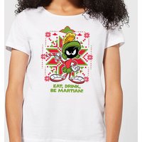 Looney Tunes Eat Drink Be Martian Damen Christmas T-Shirt - Weiß - M von Original Hero