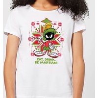 Looney Tunes Eat Drink Be Martian Damen Christmas T-Shirt - Weiß - M von Looney Tunes