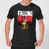 Looney Tunes Falling In Love Wile E. Coyote Men's T-Shirt - Black - M von Looney Tunes