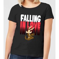 Looney Tunes Falling In Love Wile E. Coyote Women's T-Shirt - Black - L von Looney Tunes