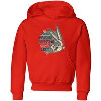 Looney Tunes I'm The Reason There Is A Naughty List Kinder Christmas Hoodie - Rot - 7-8 Jahre von Looney Tunes