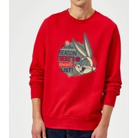 Looney Tunes I'm The Reason There Is A Naughty List Weihnachtspullover – Rot - L von Looney Tunes
