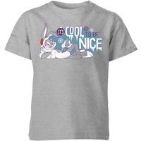 Looney Tunes Its Cool To Be Nice Kinder Christmas T-Shirt - Grau - 3-4 Jahre von Looney Tunes