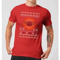 Looney Tunes Knit Men's Christmas T-Shirt - Red - S von Looney Tunes