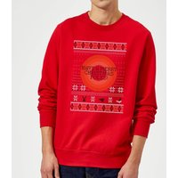 Looney Tunes Knit Weihnachtspullover – Rot - L von Looney Tunes