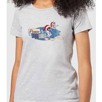Looney Tunes Peace Among Earthlings Damen Christmas T-Shirt - Grau - L von Original Hero