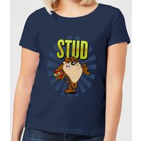 Looney Tunes Stud Taz Women's T-Shirt - Navy - M von Looney Tunes