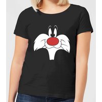 Looney Tunes Sylvester Big Gesicht Damen T-Shirt - Schwarz - XL von Looney Tunes