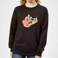 Looney Tunes Taz Gesicht Damen Pullover - Schwarz - M von Looney Tunes