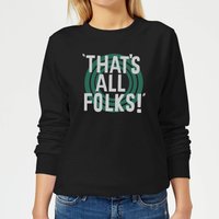 Looney Tunes That's All Folks Damen Pullover - Schwarz - L von Looney Tunes