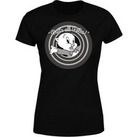 Looney Tunes That's All Folks Schweinchen Dick Damen T-Shirt - Schwarz - M von Looney Tunes