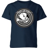 Looney Tunes That's All Folks Schweinchen Dick Kinder T-Shirt - Blau - 9-10 Jahre von Looney Tunes