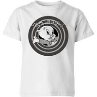 Looney Tunes That's All Folks Schweinchen Dick Kinder T-Shirt - Weiß - 5-6 Jahre von Looney Tunes