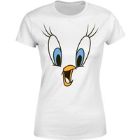 Looney Tunes Tweety Gesicht Damen T-Shirt - Weiß - L von Looney Tunes