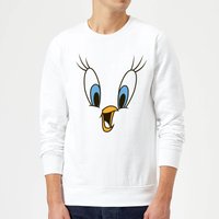 Looney Tunes Tweety Gesicht Pullover - Weiß - S von Looney Tunes