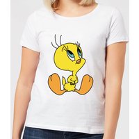 Looney Tunes Tweety Sitting Damen T-Shirt - Weiß - S von Looney Tunes