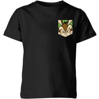 Looney Tunes Wile E Coyote Gesicht Faux Pocket Kinder T-Shirt - Schwarz - 11-12 Jahre von Looney Tunes