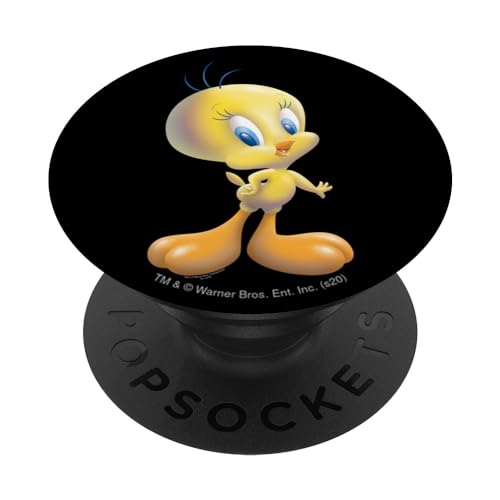 PopSockets Looney Tunes Tweety Bird Airbrushed PopSockets PopGrip: Ausziehbarer Sockel und Griff für Handys/Tablets mit Tauschbarem Top von Looney Tunes