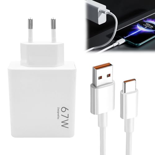 67 W Xiaomi Schnellladegerät, Schnellladegerät Xiaomi und 2 m 6 A Typ C Kabel Mi Turbo, für Xiaomi 14 13 12 12t 12s Pro Lite Redmi Note K60 K50 11 11s 12 Pro Plus, Ladegerät Xiaomi 67 W 67 W Xiaomi Schnellladegerät, Schnellladegerät Xiaomi und 2 m 6 A Typ C Kabel Mi Turbo, für Xiaomi 14 13 12 12t 12s Pro Lite Redmi Note K60 K50 11 11s 12 Pro Plus, Ladegerät Xiaomi 67 W von Loovisse