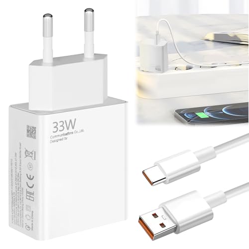 Chargeur Pour XiaoMi, 33W USB C Chargeur Rapide Avec Câble USB C de 1.5m Pour Xiaomi Redmi Note 13/12/11/11S/9/10/11 Pro/12 Pro/13 Pro,Xiaomi10T/11 Lite/10/10 Lite/10T Lite/11 POCOX6 Chargeur Pour XiaoMi, 33W USB C Chargeur Rapide Avec Câble USB C de 1.5m Pour Xiaomi Redmi Note 13/12/11/11S/9/10/11 Pro/12 Pro/13 Pro,Xiaomi10T/11 Lite/10/10 Lite/10T Lite/11 POCOX6 von Loovisse