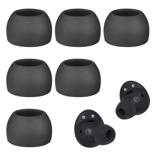 Loovisse 3 Paar Buds 3 Pro Ohrstöpsel,Silikon-Ohrstöpsel,Anti-Rutsch Kopfhörer ohrstöpsel,Eartips,Earbudsfür Galaxy Buds Pro,SM-R190 ohrstöpsel passen in Ladekoffer (Schwarz) von Loovisse