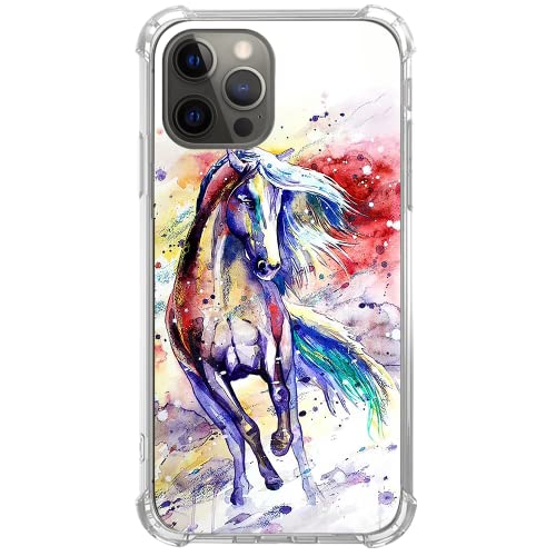 LopeyKirt Aquarell-Pferde-Hülle, kompatibel mit iPhone 14 Pro, bunte Pferdehülle für Mädchen, Frauen, Männer, einzigartige, weiche TPU-Stoßfänger-Schutzhülle LopeyKirt Aquarell-Pferde-Hülle, kompatibel mit iPhone 14 Pro, bunte Pferdehülle für Mädchen, Frauen, Männer, einzigartige, weiche TPU-Stoßfänger-Schutzhülle von LopeyKirt