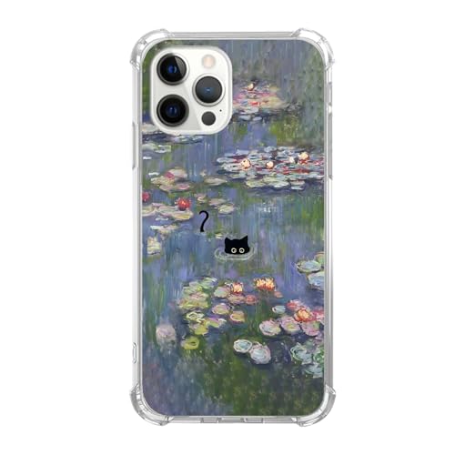 LopeyKirt Monet Waterlily schwarze Katzen-Handyhülle, kompatibel mit iPhone 13 Pro, Monet Garden Art Schutzhülle für Mädchen, Damen, Herren, einzigartige, weiche TPU-Schutzhülle LopeyKirt Monet Waterlily schwarze Katzen-Handyhülle, kompatibel mit iPhone 13 Pro, Monet Garden Art Schutzhülle für Mädchen, Damen, Herren, einzigartige, weiche TPU-Schutzhülle von LopeyKirt